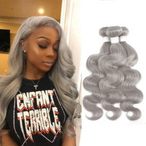 Virgin Hair Body Wave Grey Hair Bundles